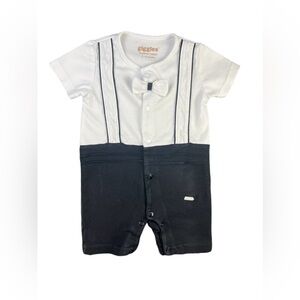 GIGGLES Short Sleeve Shortall - 3-6M